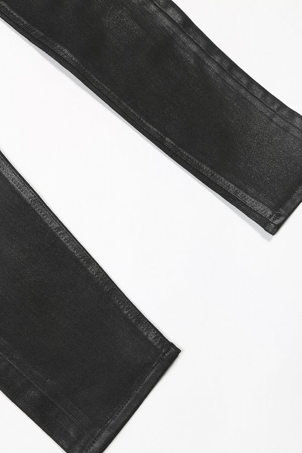 EXフィットデニム ブラックコーティング ストレッチ スキニーデニムパンツ
