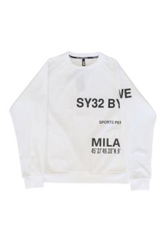 Straddle Print プルオーバー クルーネック スウェット ホワイト