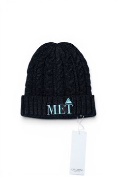 ケーブル ニット キャップ - THE "MET" Embroidery CABLE KNIT CAP