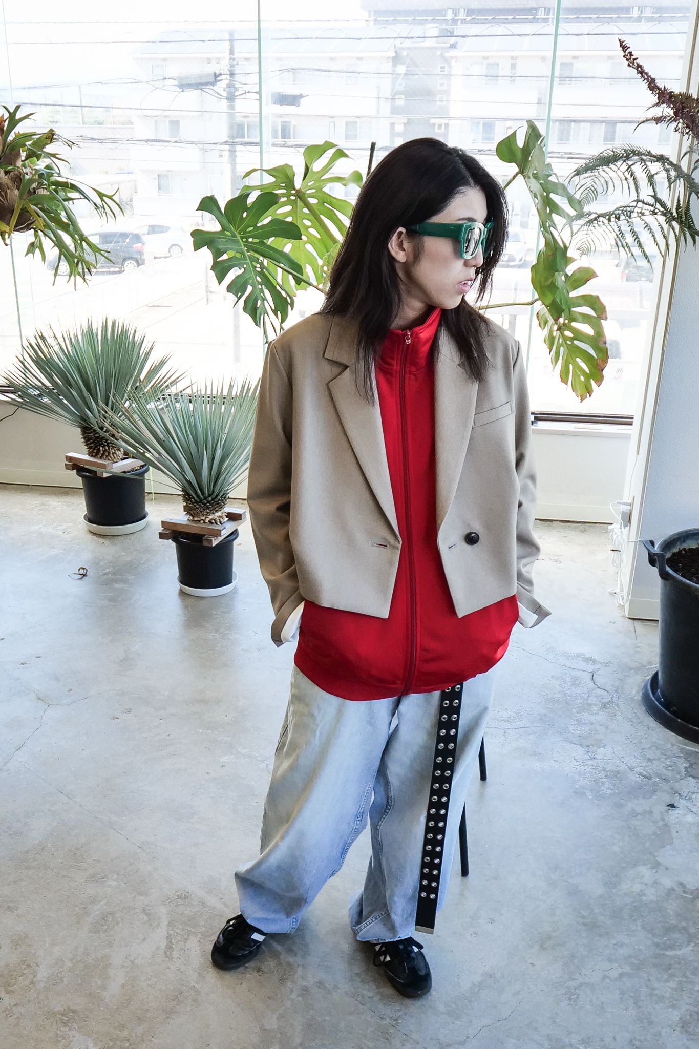 【MANOF】Short Wide Jacket Beige