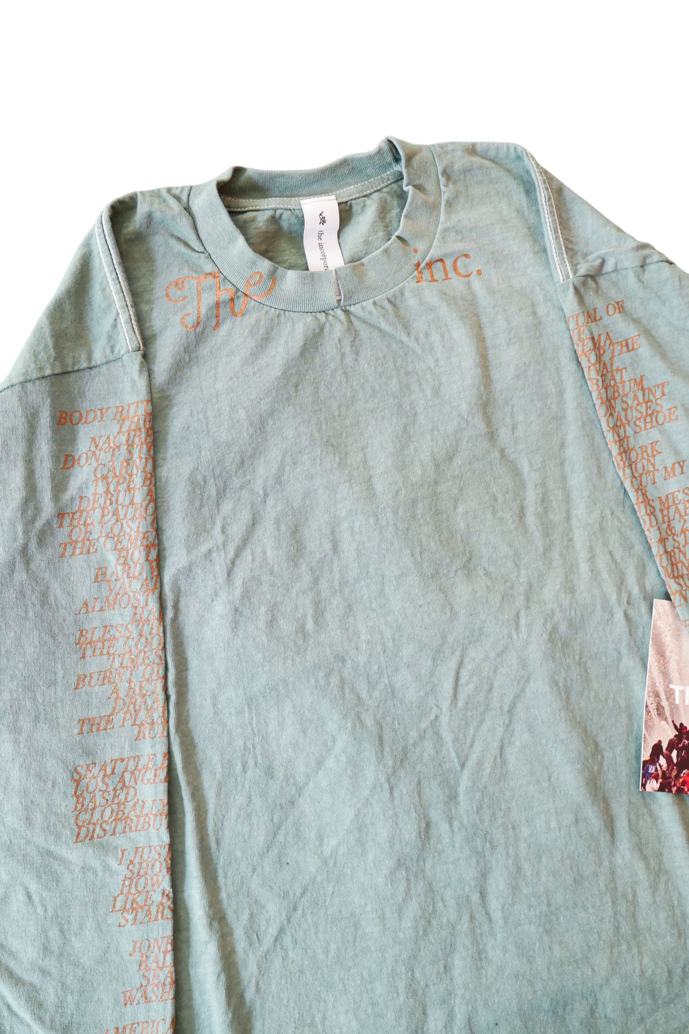 THE BLANK プリント 長袖 Tシャツ グリーン