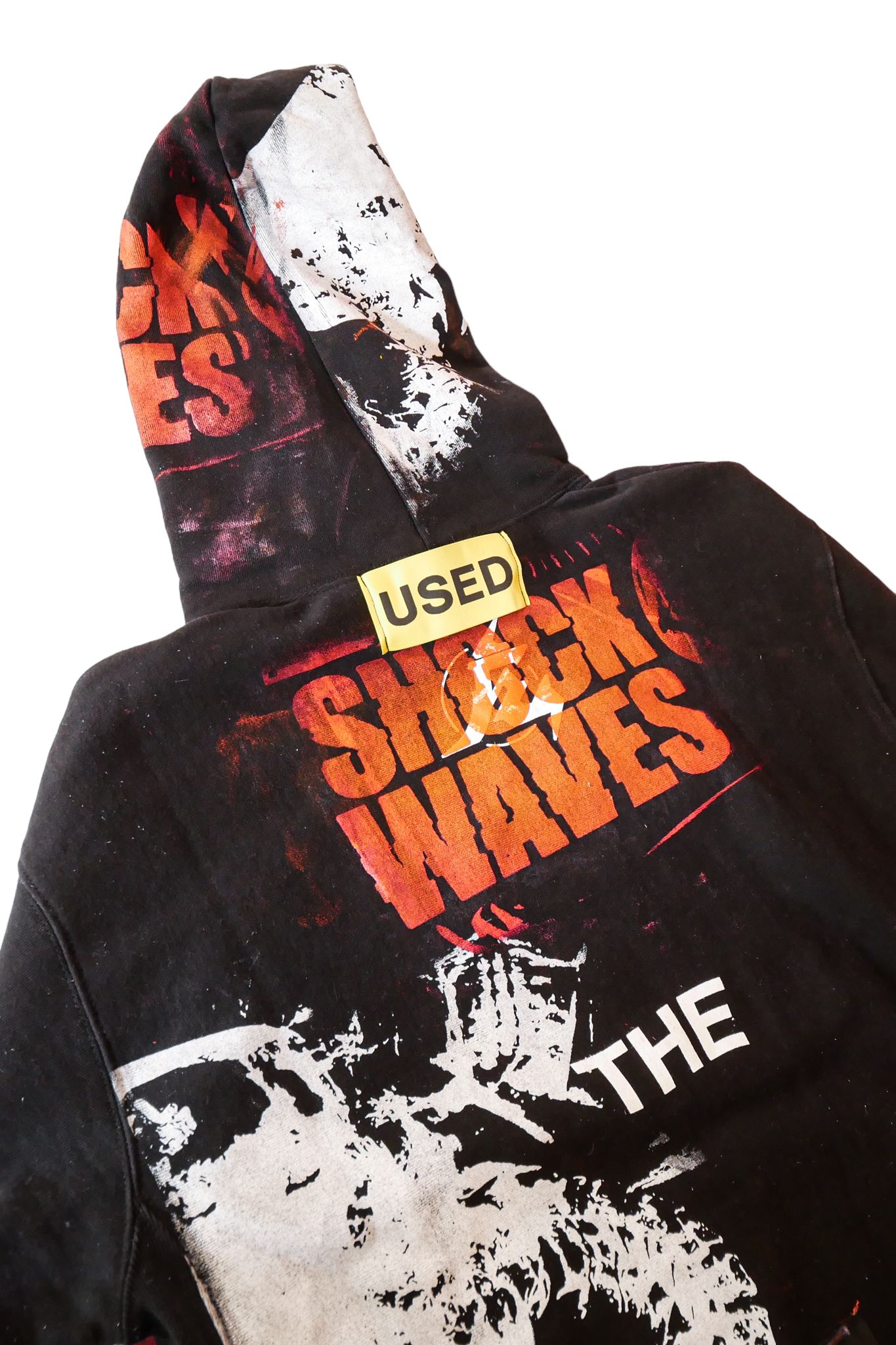 "TEST HOODY" SHOCK WAVES グラフィックプリント パーカー ブラック (one and only)