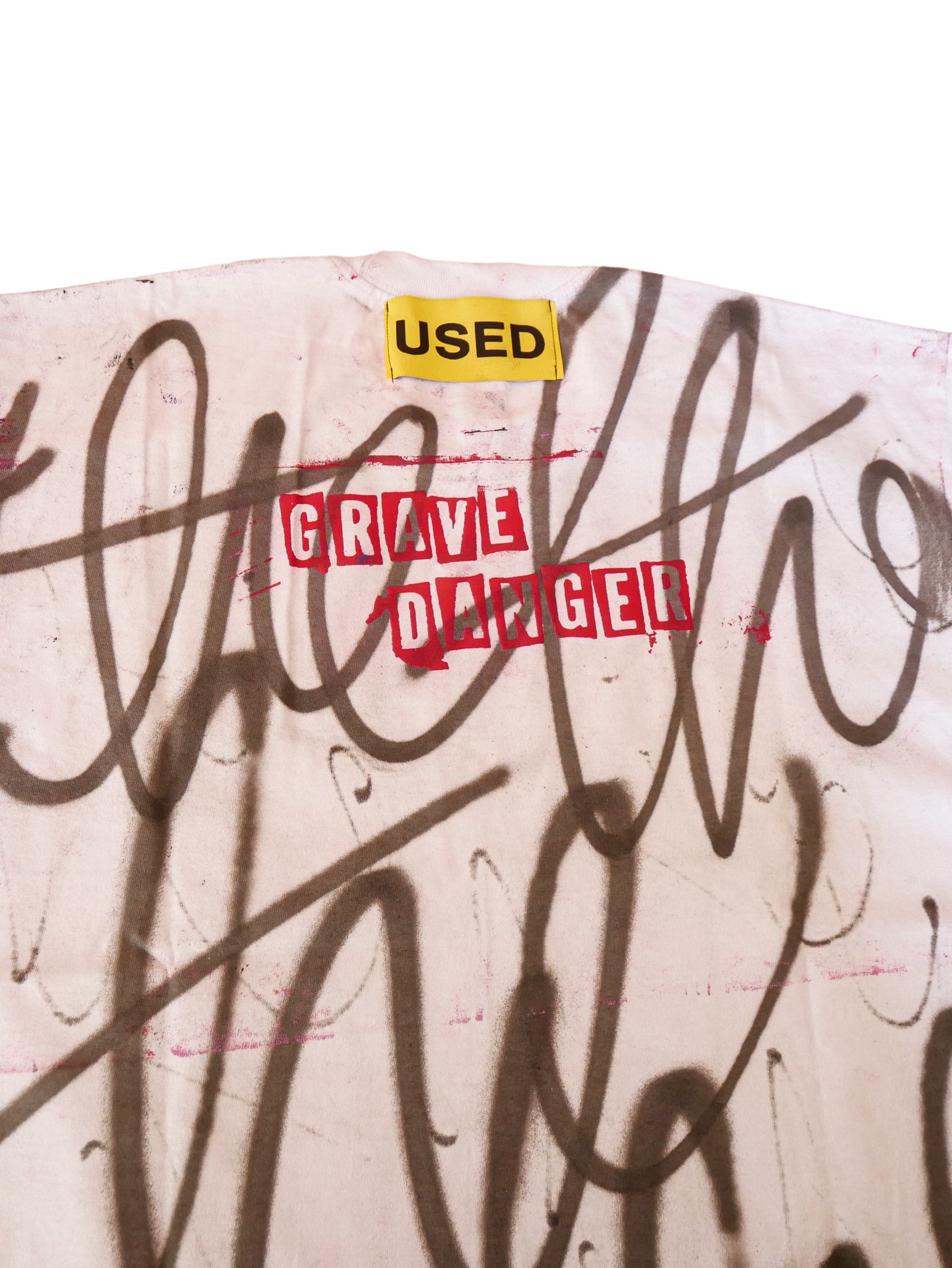 "TEST T" GRAVE DANGER グラフィックプリント 半袖Tシャツ ホワイト (one and only)