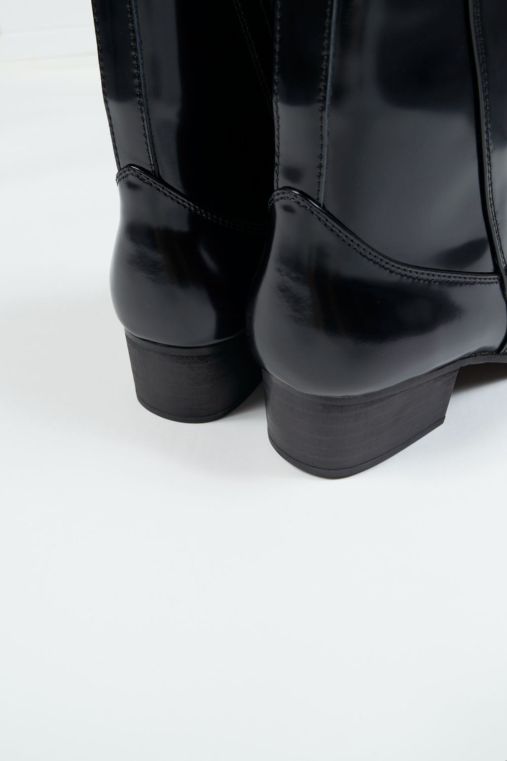パテント ヒールブーツ 1.8inch ブラック