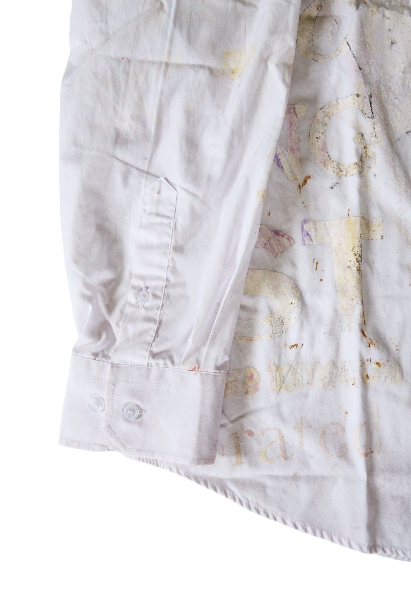 Used Button Down Shirt white sizeL