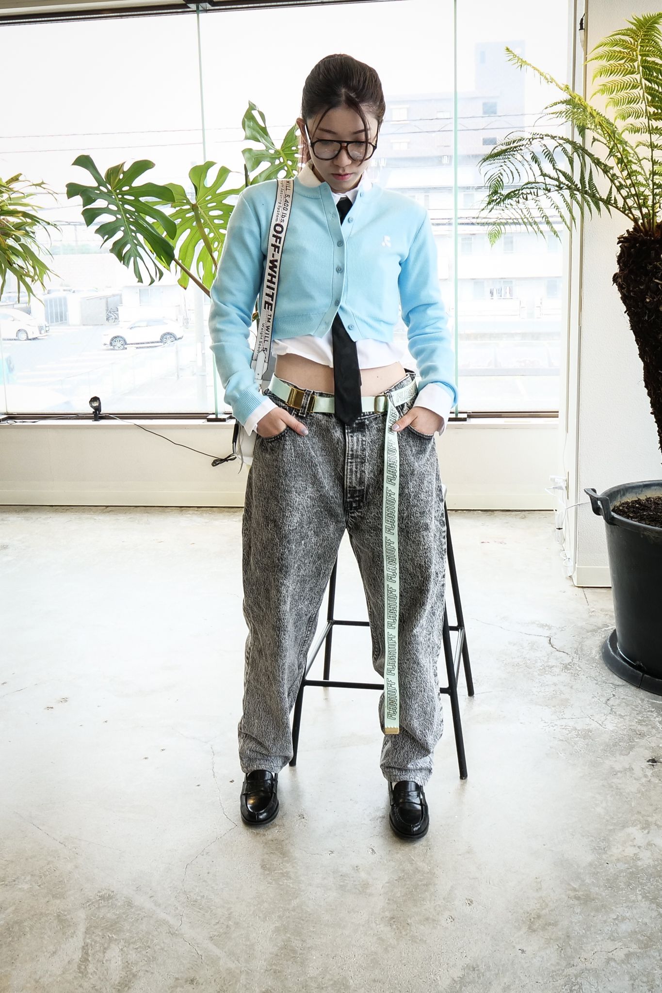【REST&RECREATION】CROPPED CARDIGAN BEIGE & SKYBLUE