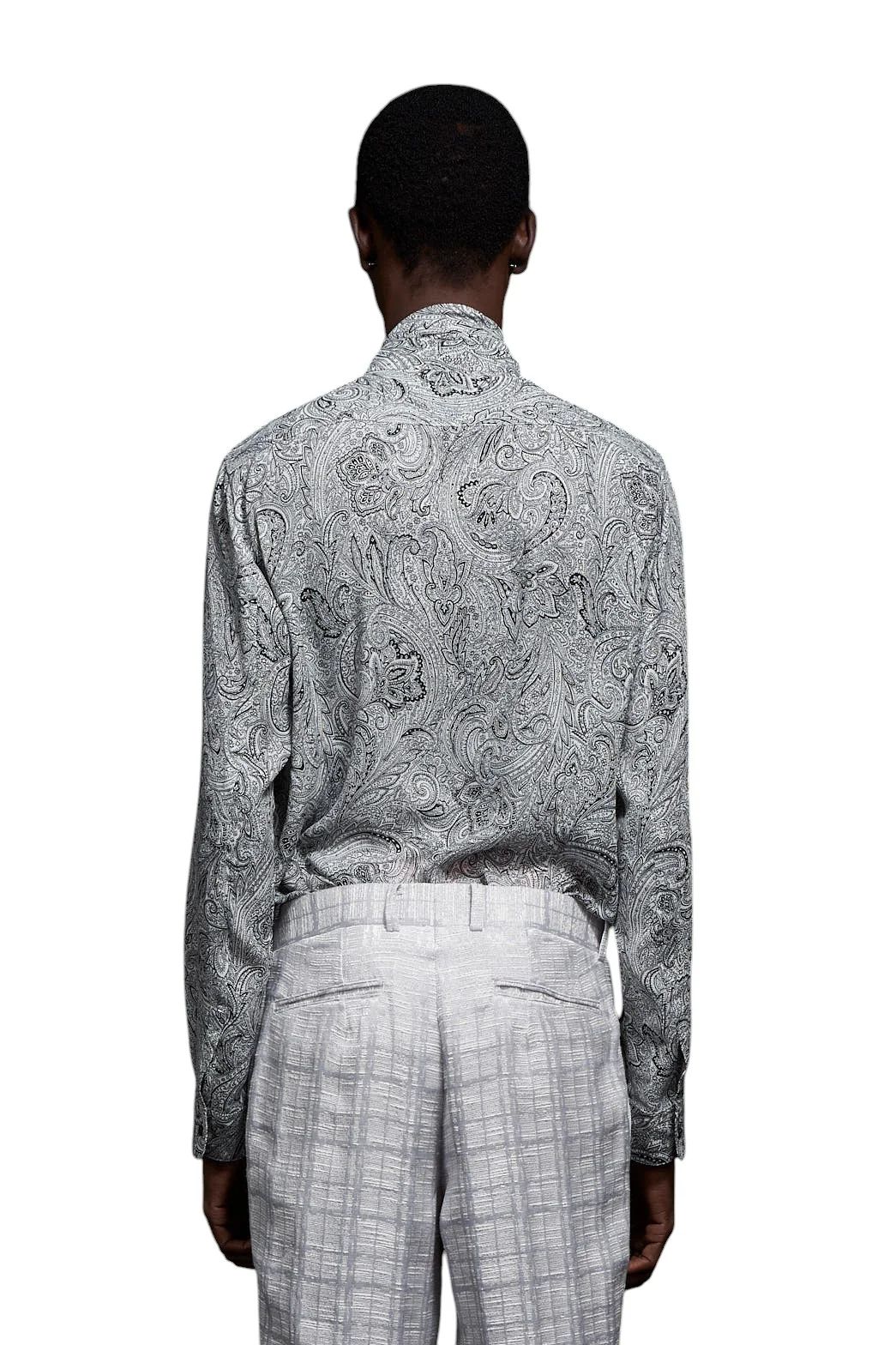 Matte Paisley Ribbon Shirt マットペイズリーリボンシャツ