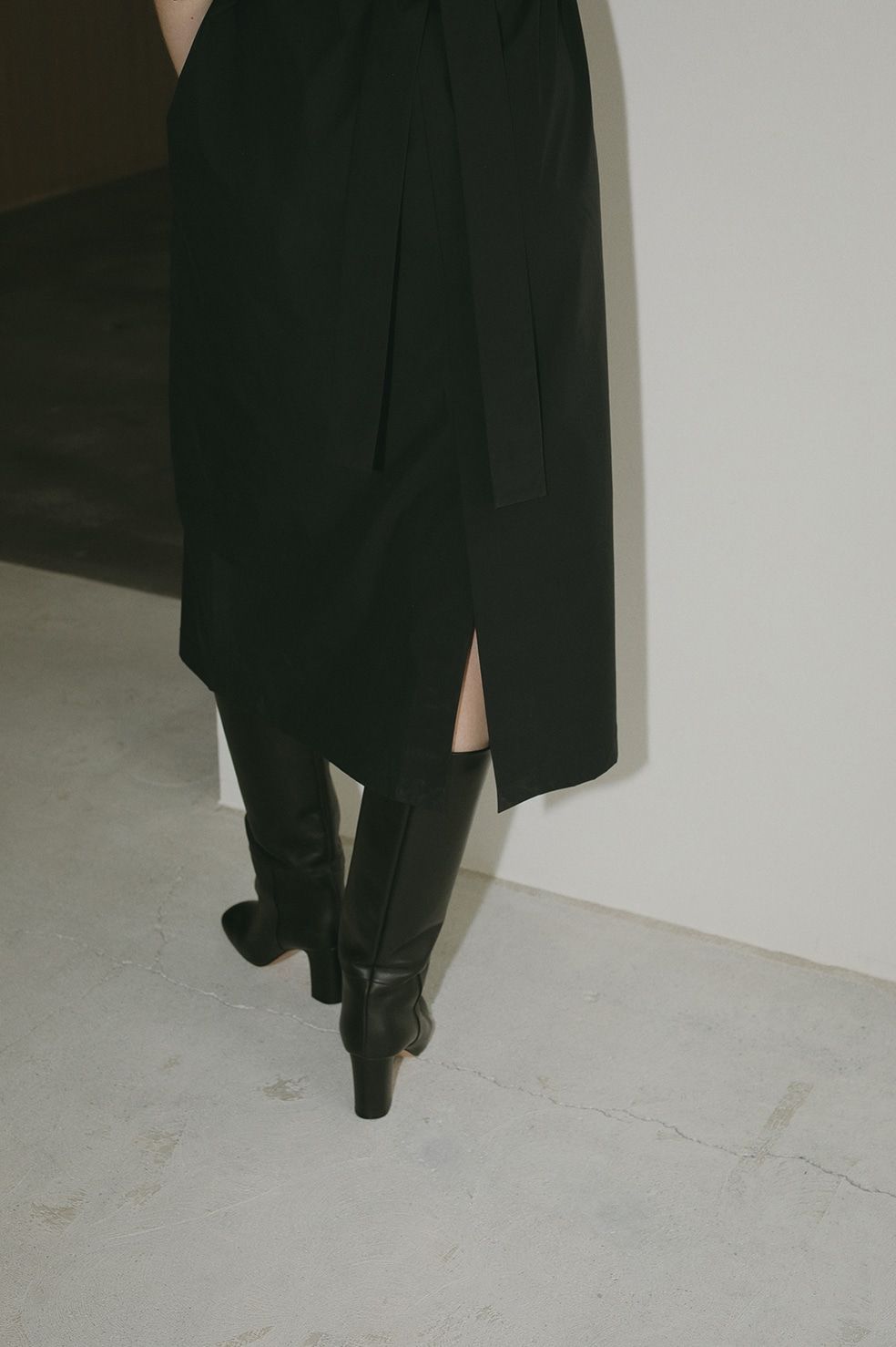 タイプライター ベルト ワンピース Black