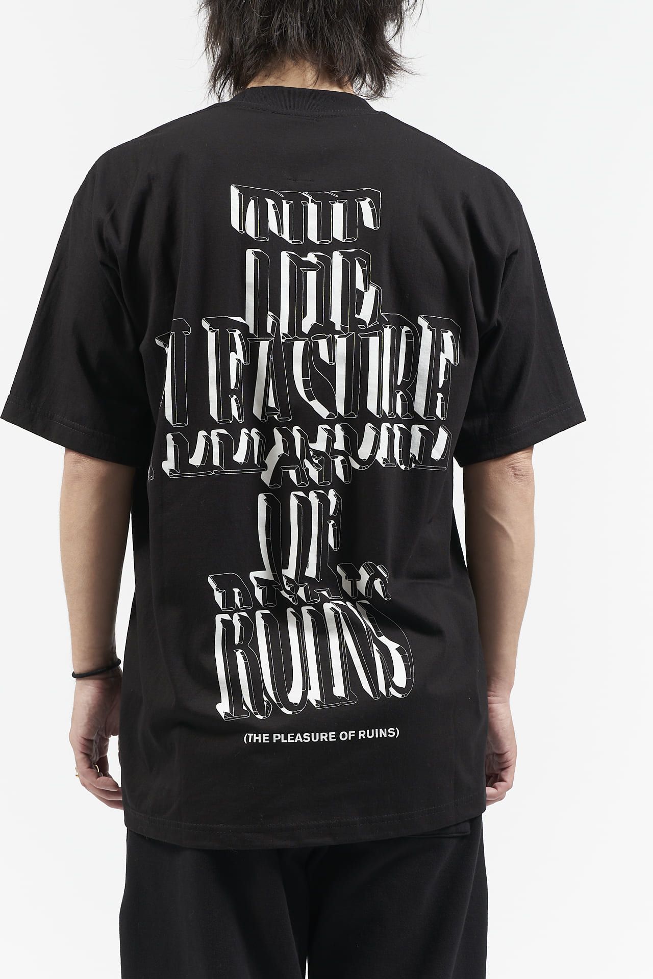 THE STAMPED プリント 半袖Tシャツ ブラック