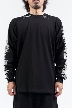 THE BLANK プリント 長袖 Tシャツ ブラック