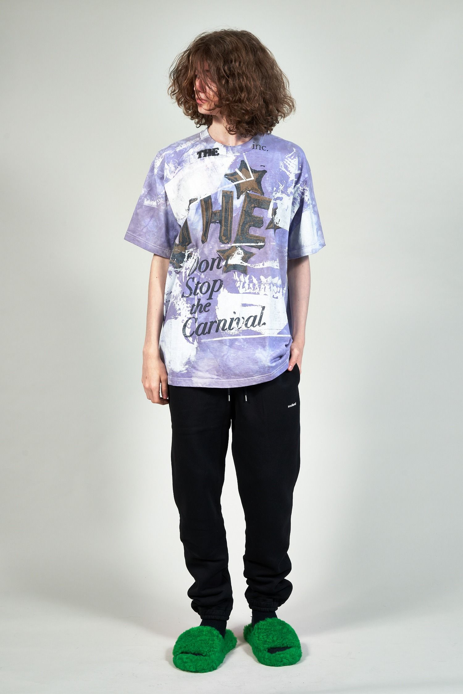 "TEST T" グラフィックプリント 半袖Tシャツ パープル (one and only)