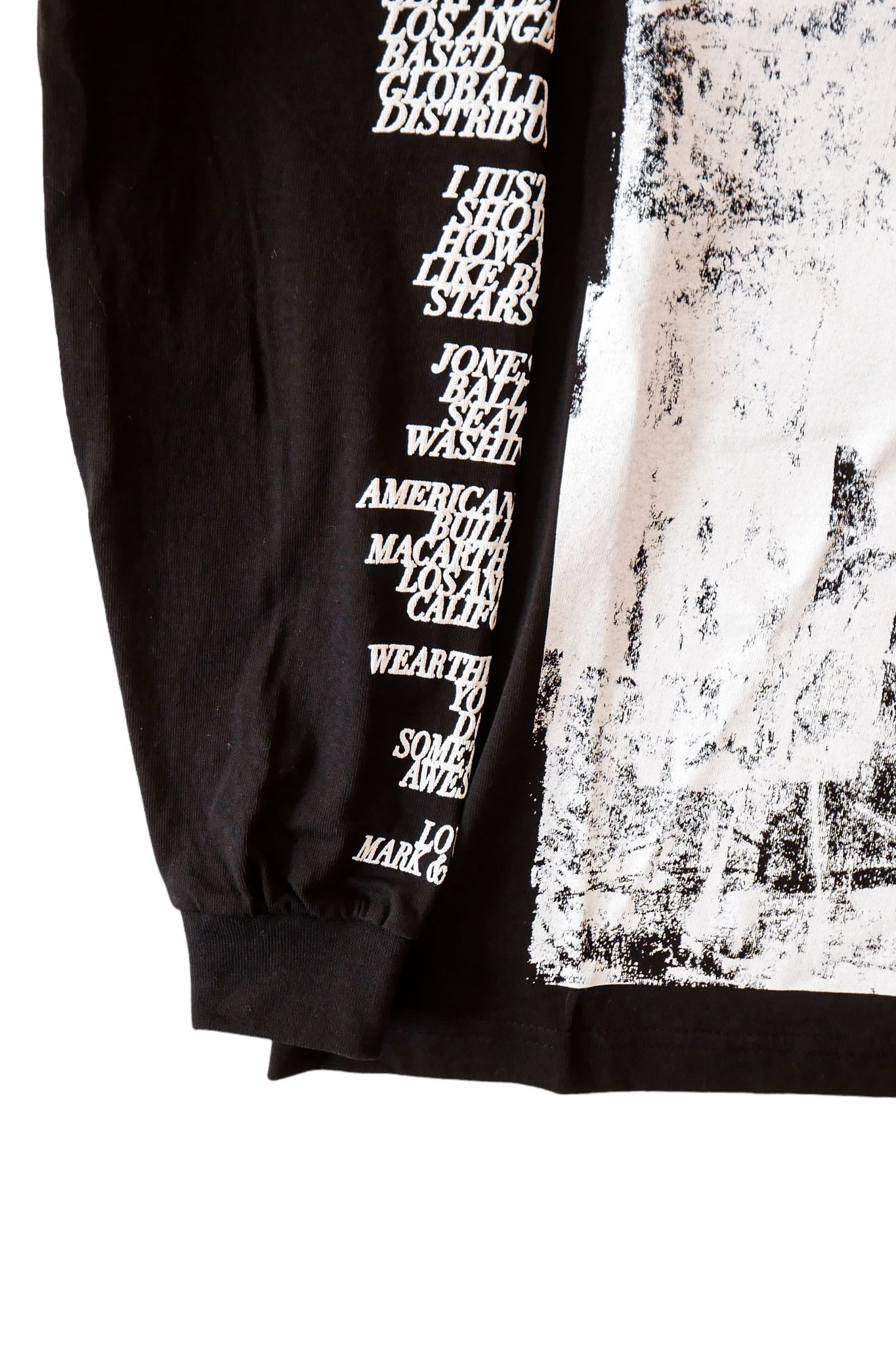 THE PAINTED プリント 長袖 Tシャツ ブラック