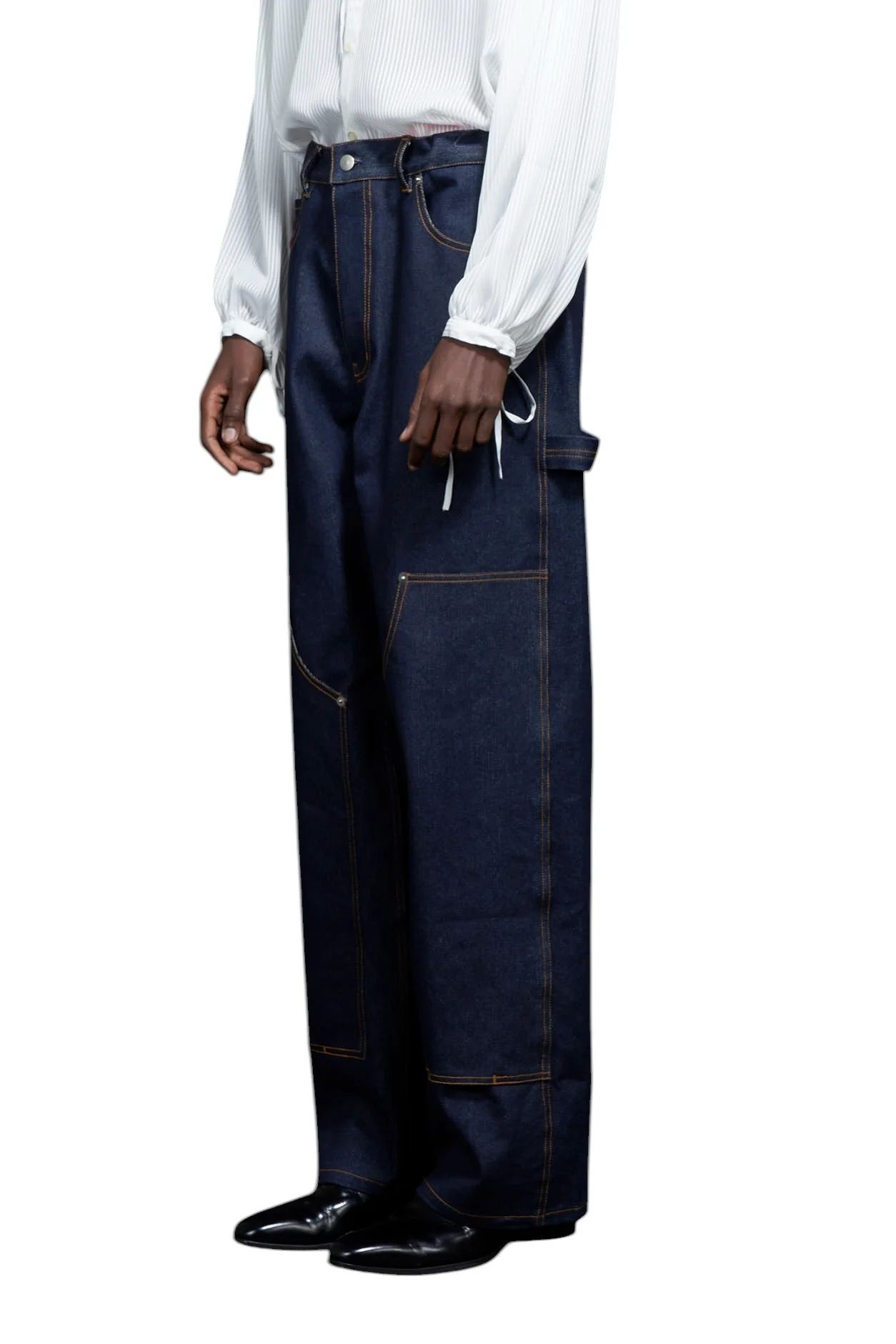 Double Knee rigid Denim Pants INDIGO ダブルニーデニムペインターパンツ