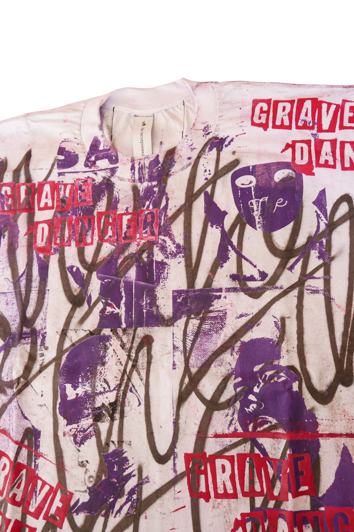"TEST T" GRAVE DANGER グラフィックプリント 半袖Tシャツ ホワイト (one and only)