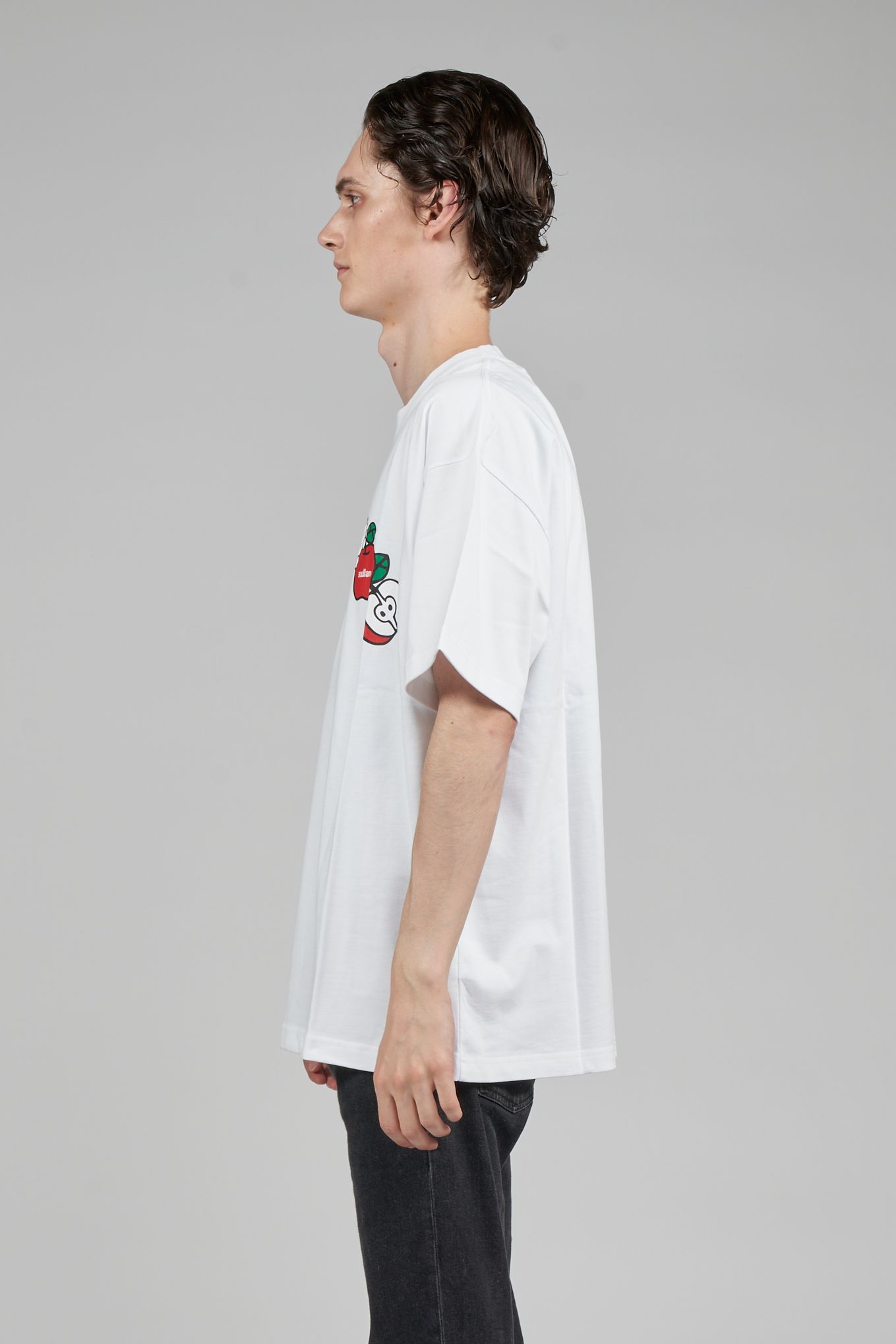 soulland×ハローキティ コラボ アップルプリント 半袖Tシャツ ホワイト