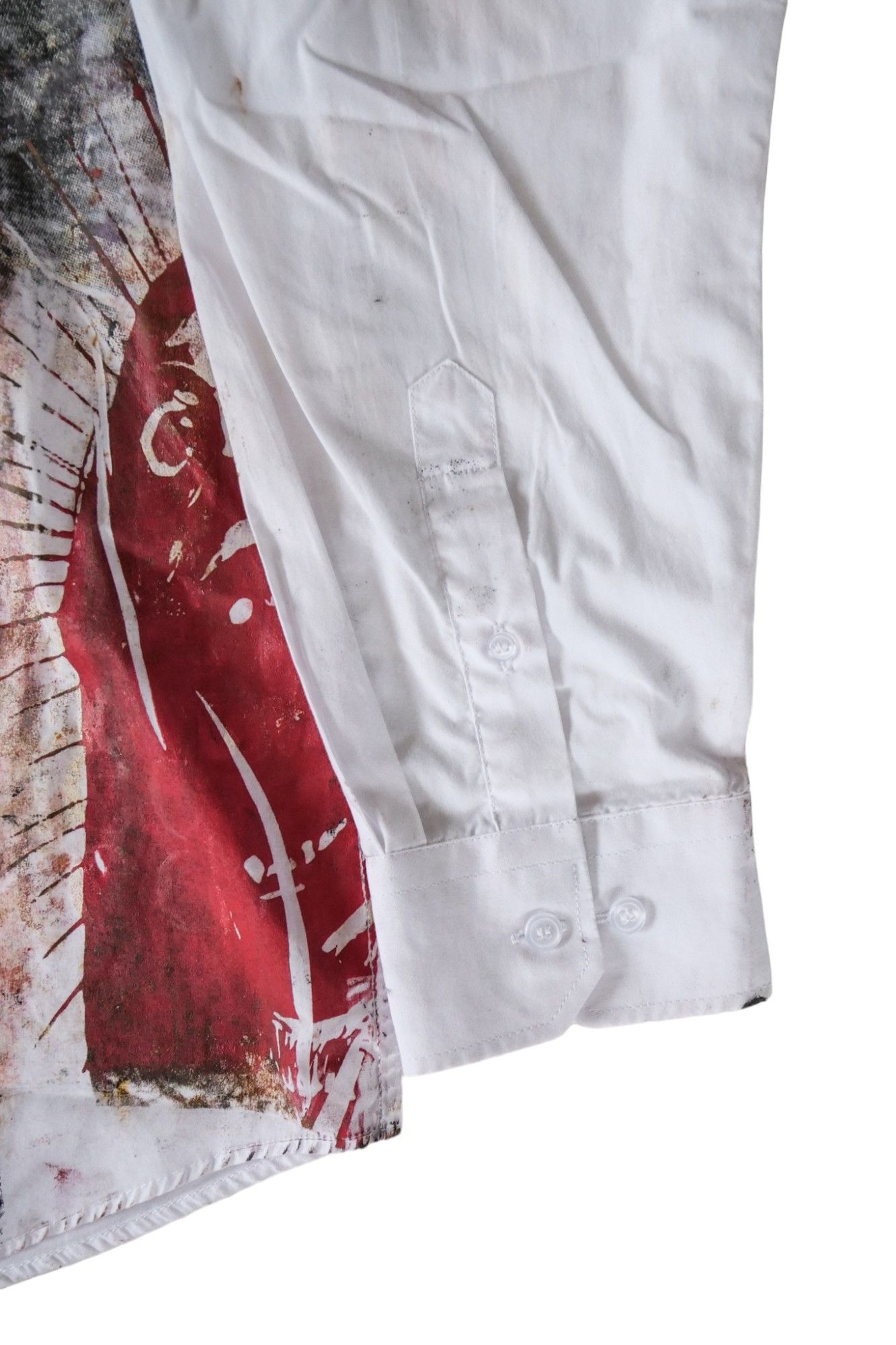 Used Button Down Shirt white sizeL