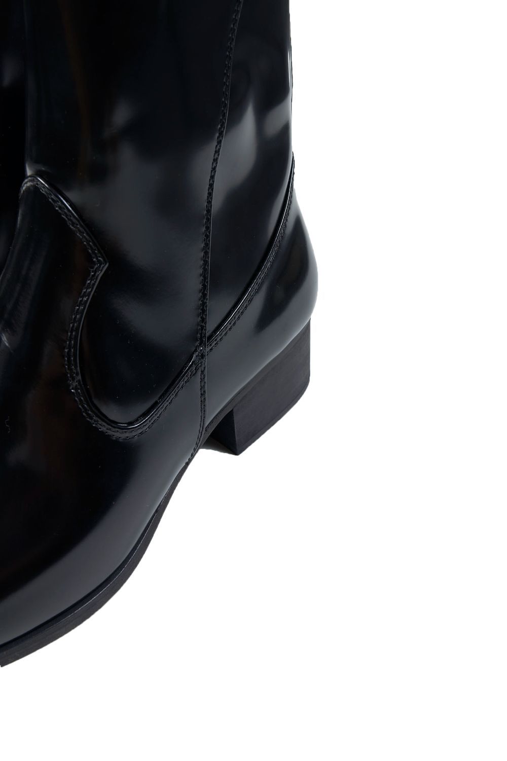 パテント ヒールブーツ 1.8inch ブラック