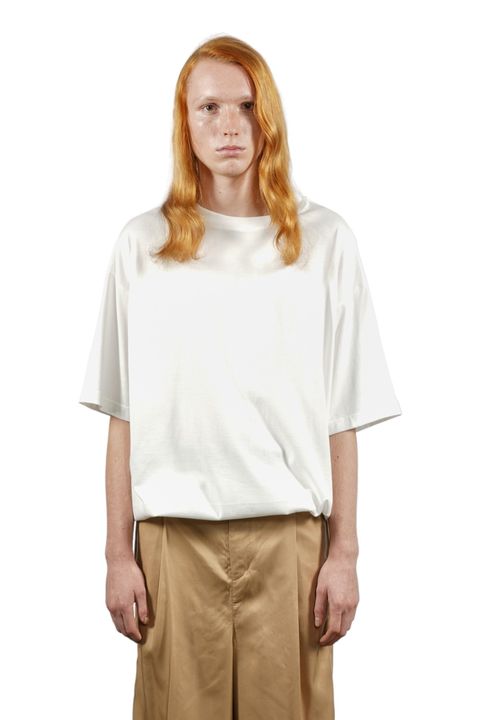 ドローコードクルーネックTシャツ WHITE