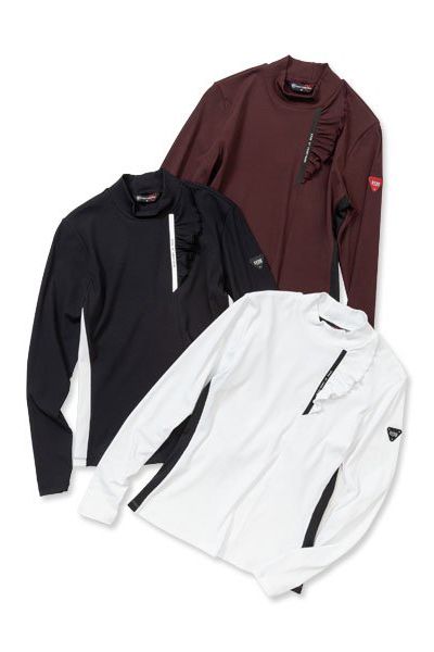 CARVICO モックネック 長袖Tシャツ ブラック