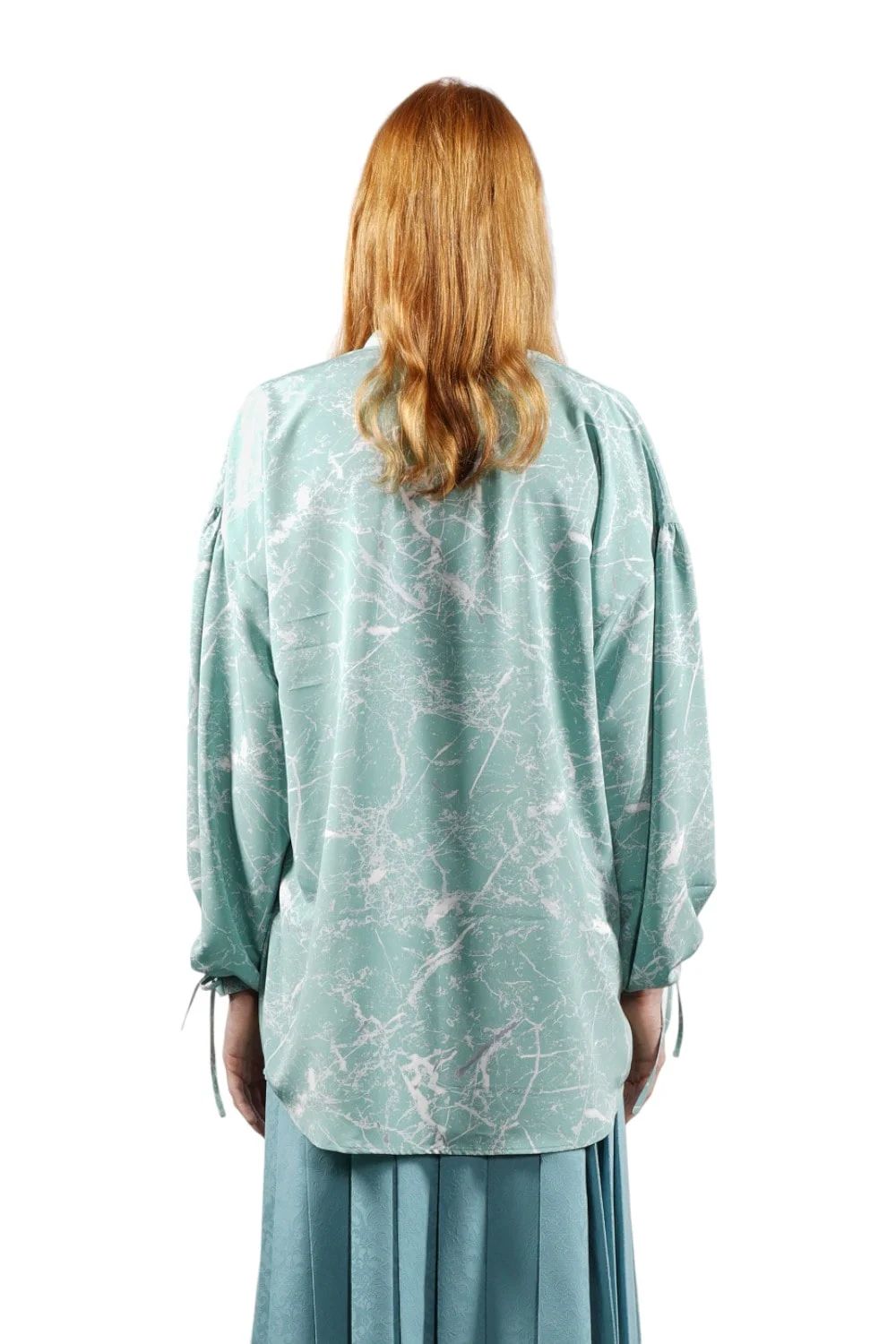 Painted Peach Faille Smock SH PALE BLUE スモック シャツ ペールブルー