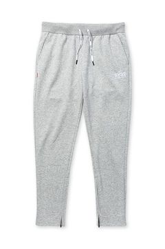 ベーシックスウェット裾ジップパンツ グレー