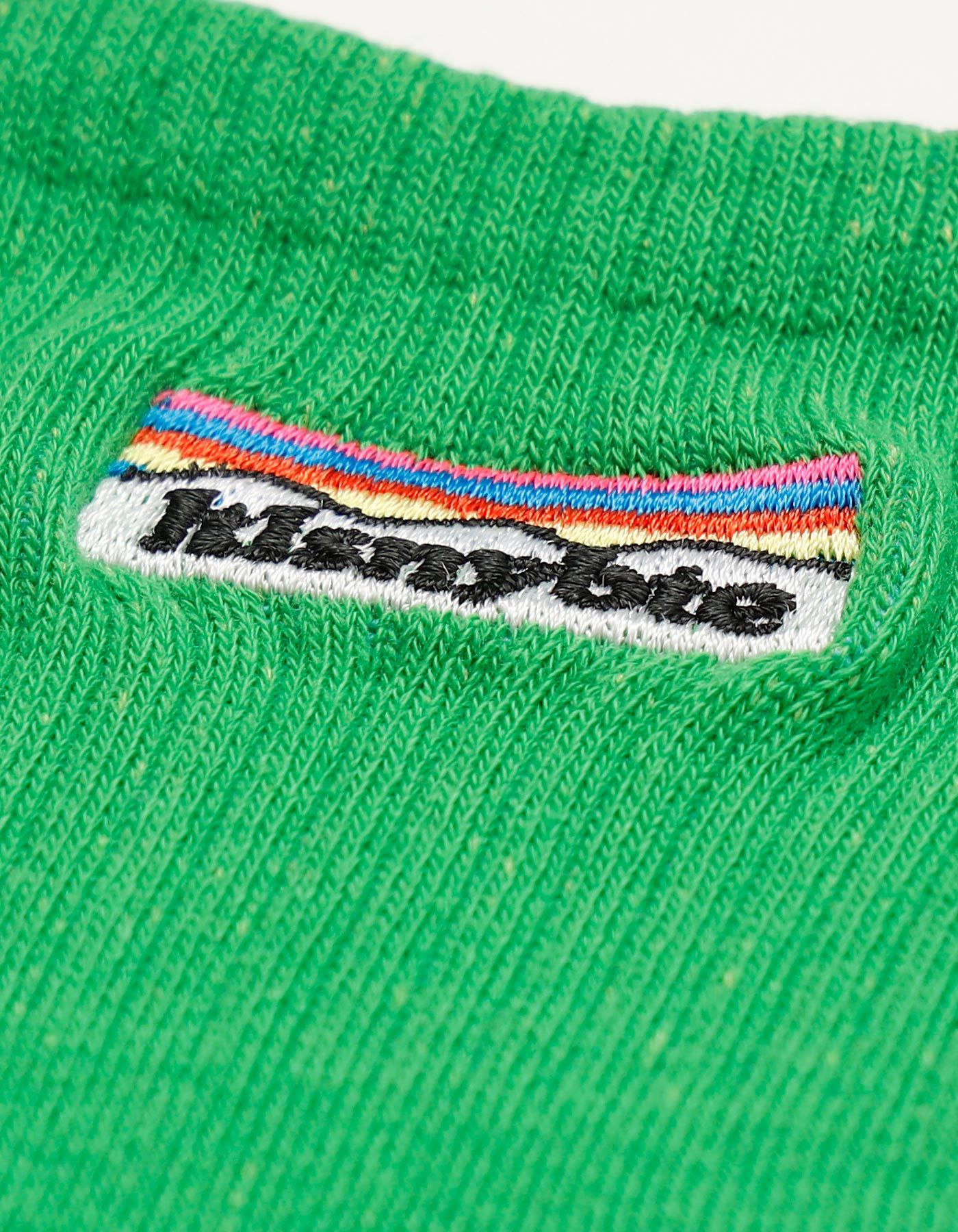 刺繍ロゴ ソックス グリーン