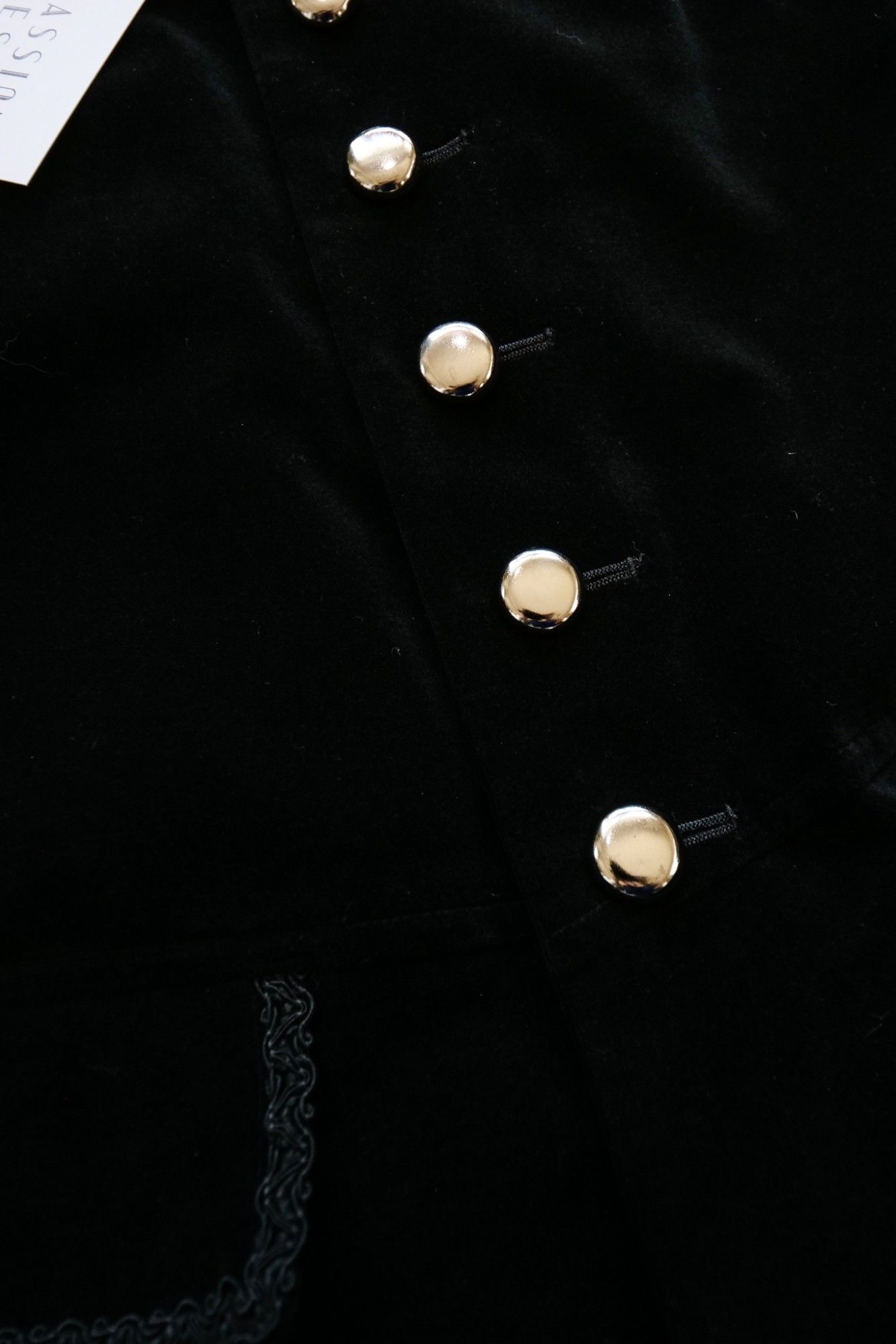 Velveteen Officer Jacket ベルベット オフィサー ジャケット ブラック