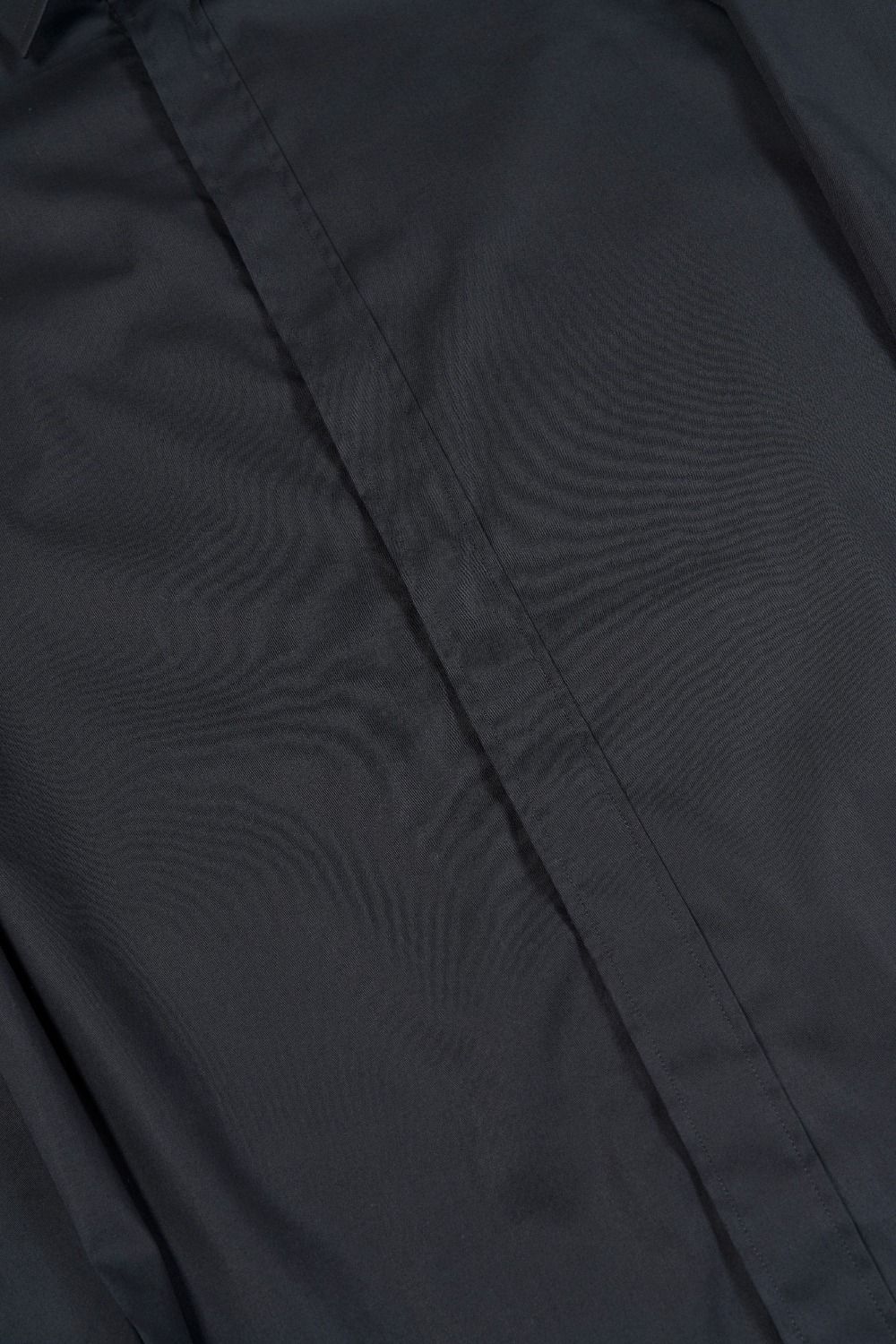 50's ブロードストレッチ レギュラーシャツ with ビッグボウタイ BLACK
