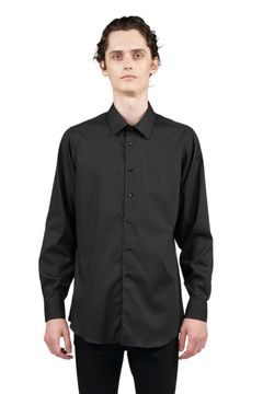 50's ブロードストレッチ レギュラーシャツ BLACK