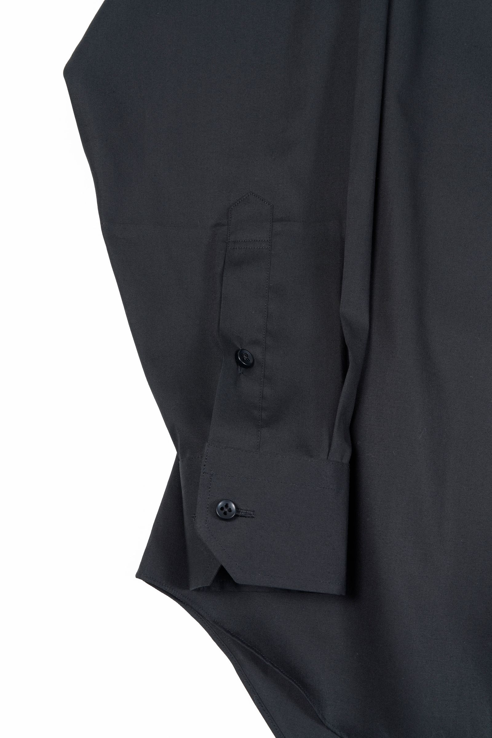 50's ブロードストレッチ レギュラー比翼シャツ BLACK