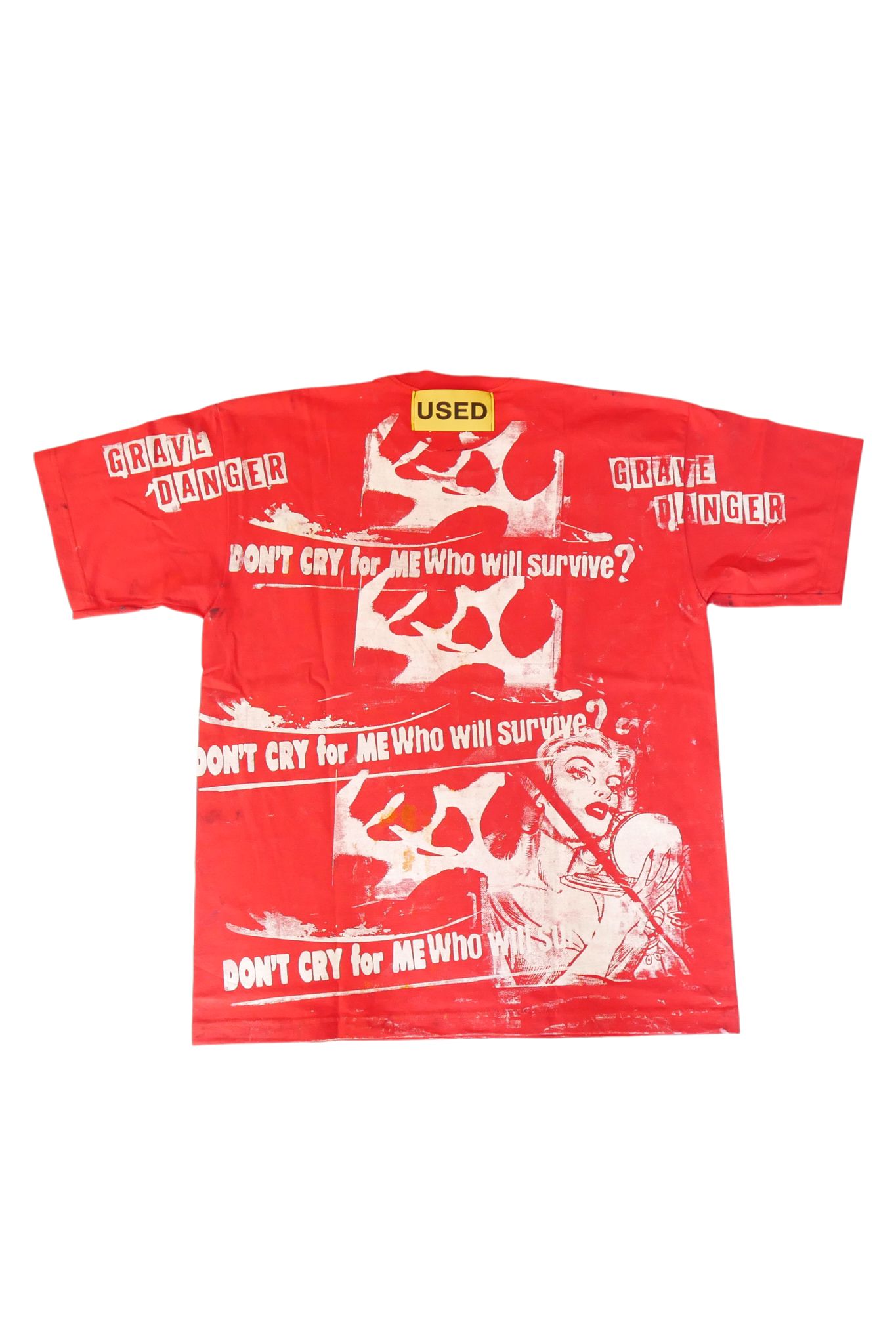 "TEST T" グラフィックプリント 半袖Tシャツ レッド (one and only)
