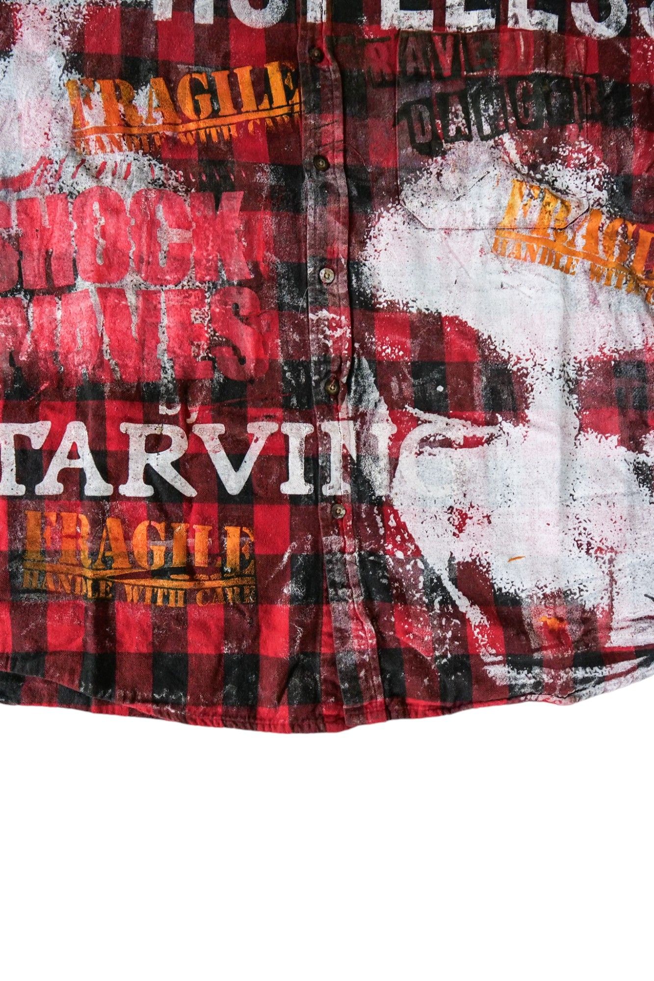 Used Button Down Shirt RED sizeXL