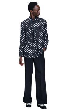 Big Dots tiny Ribbon Shirts ビッグ ドット タイニー リボンシャツ