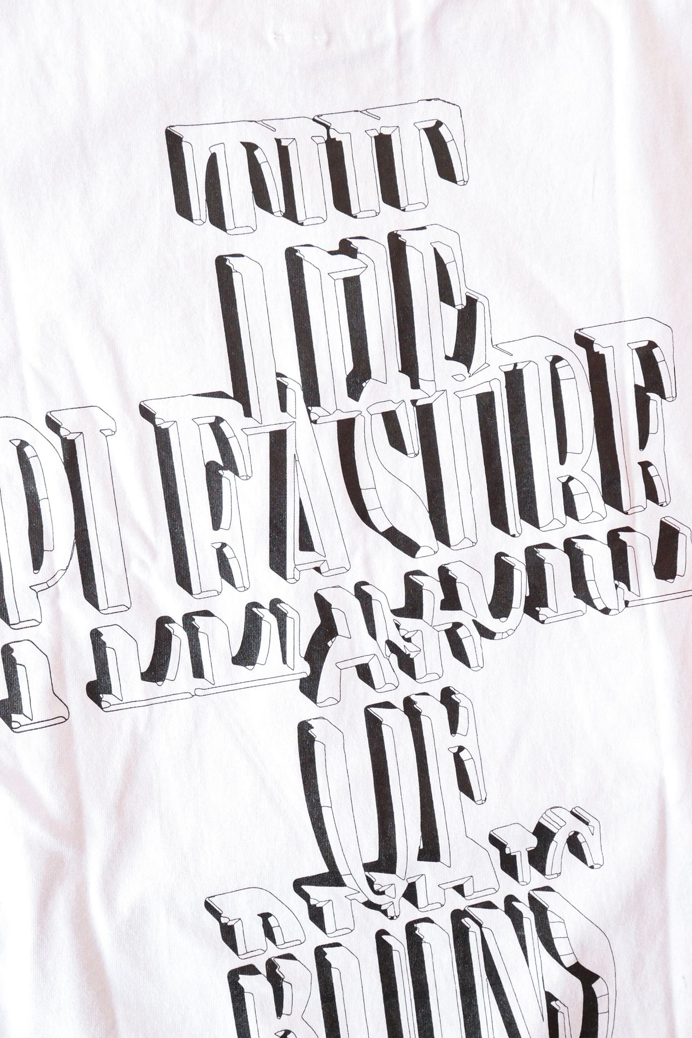 THE BLANK プリント 長袖 Tシャツ ホワイト