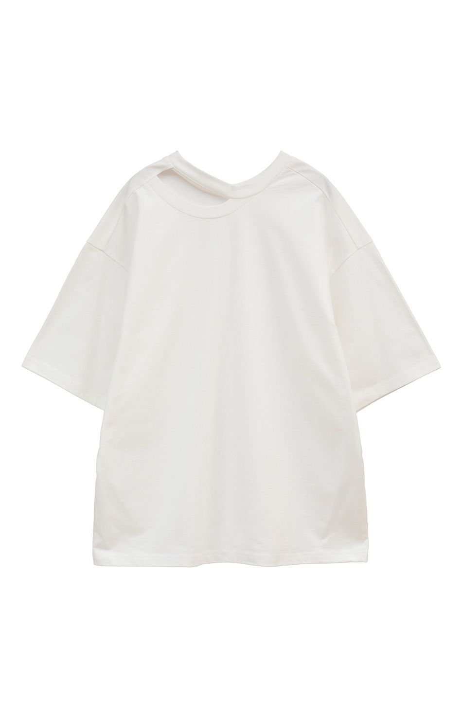 Back open W face Tops ホワイト