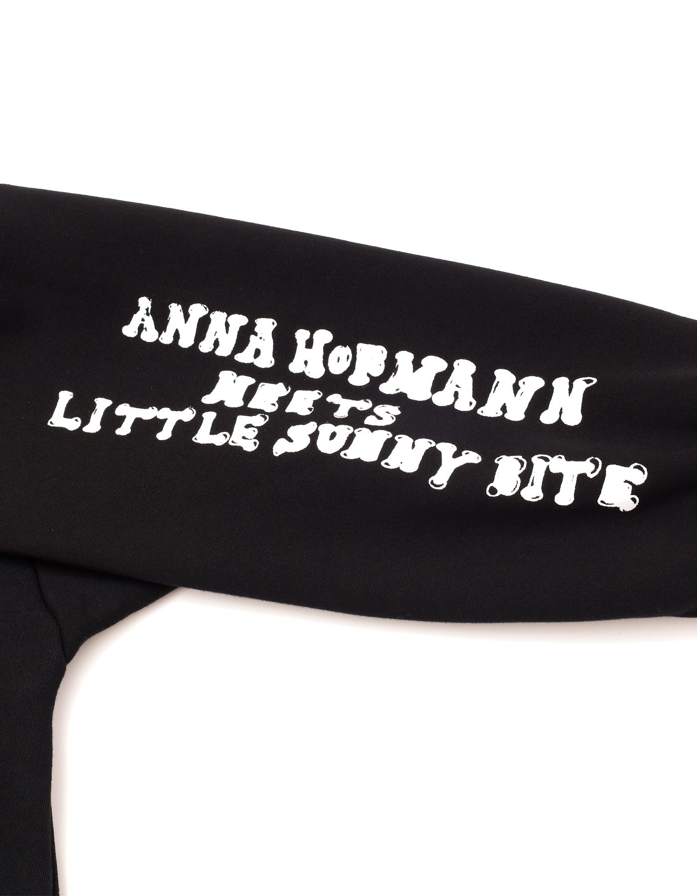 little sunny bite × anna hofmann コラボ プリントパーカー ブラック
