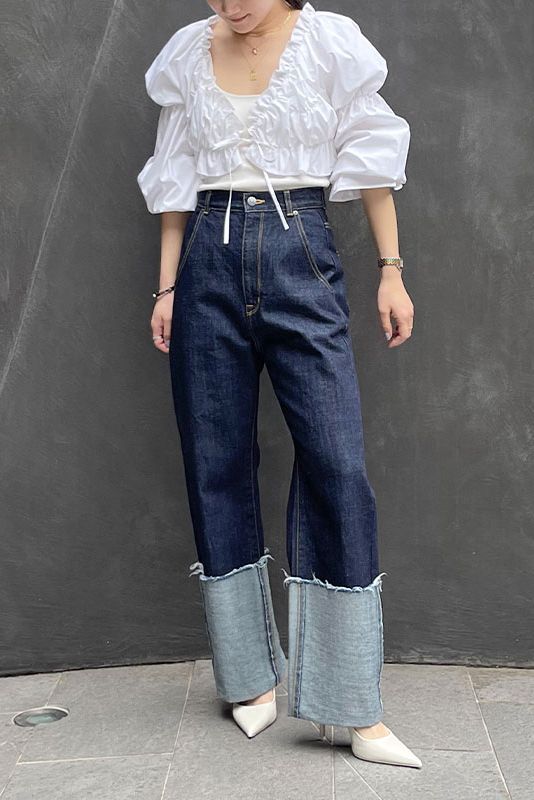 ギャザー ショートボレロ WHITE