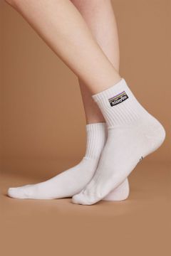 刺繍ロゴ ソックス ホワイト