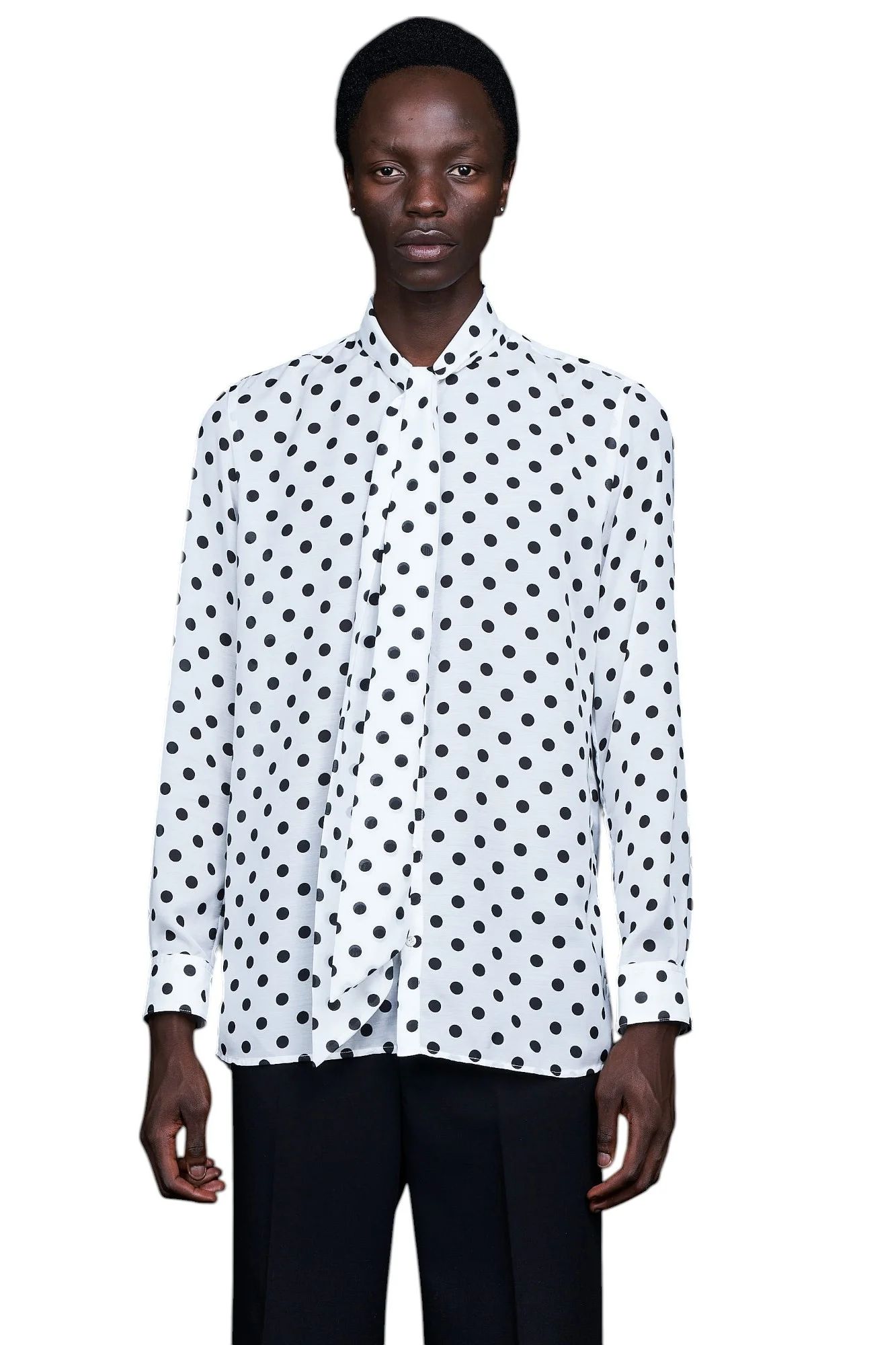 Big Dots tiny Ribbon Shirts ビッグ ドット タイニー リボンシャツ