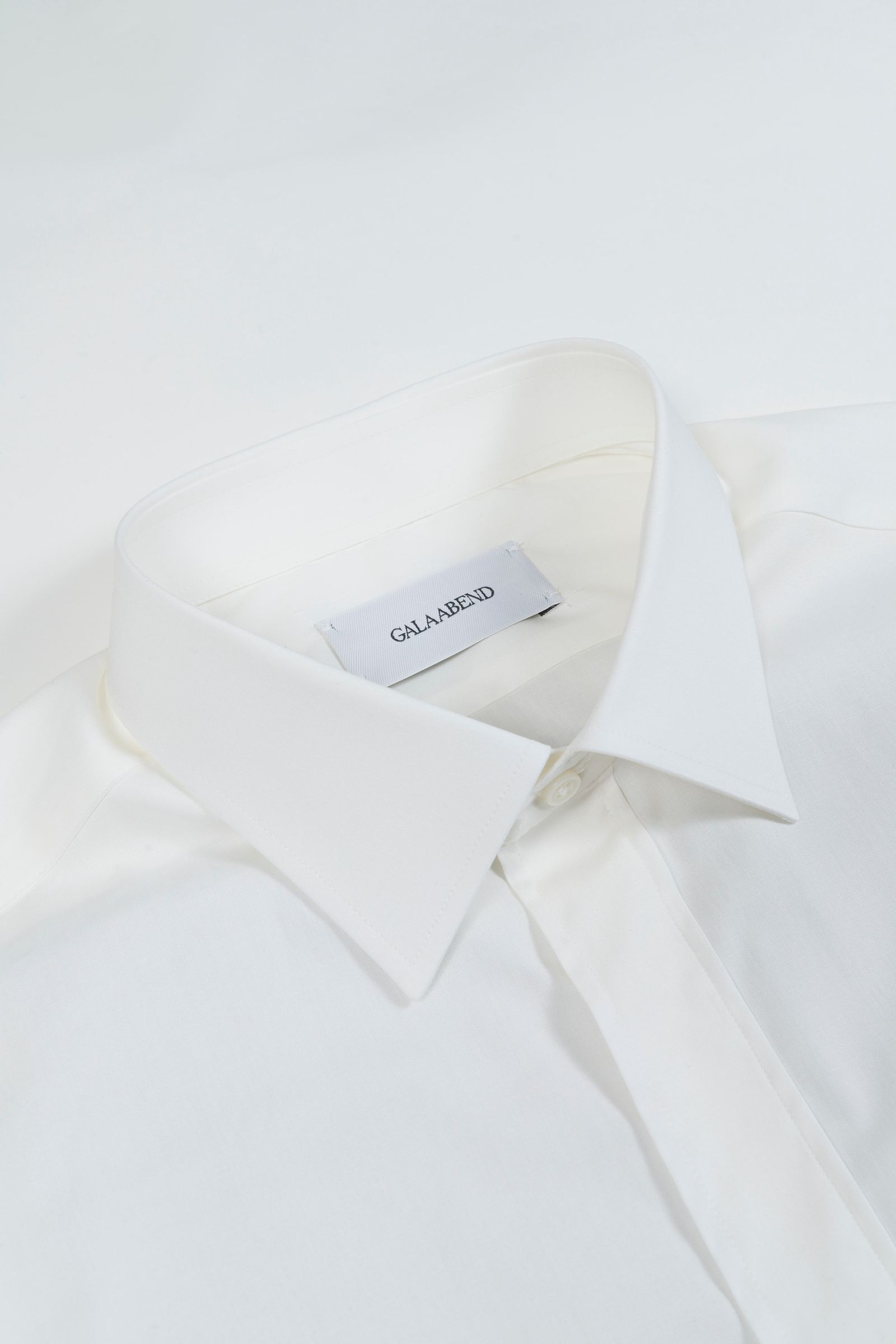 50's ブロードストレッチ レギュラー比翼シャツ WHITE