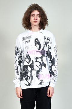 "TEST T" グラフィックプリント 長袖Tシャツ ホワイト (one and only)