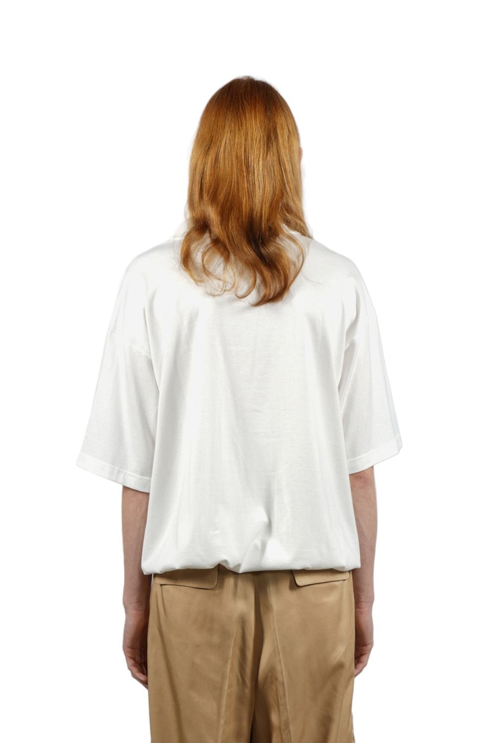 ドローコードクルーネックTシャツ WHITE