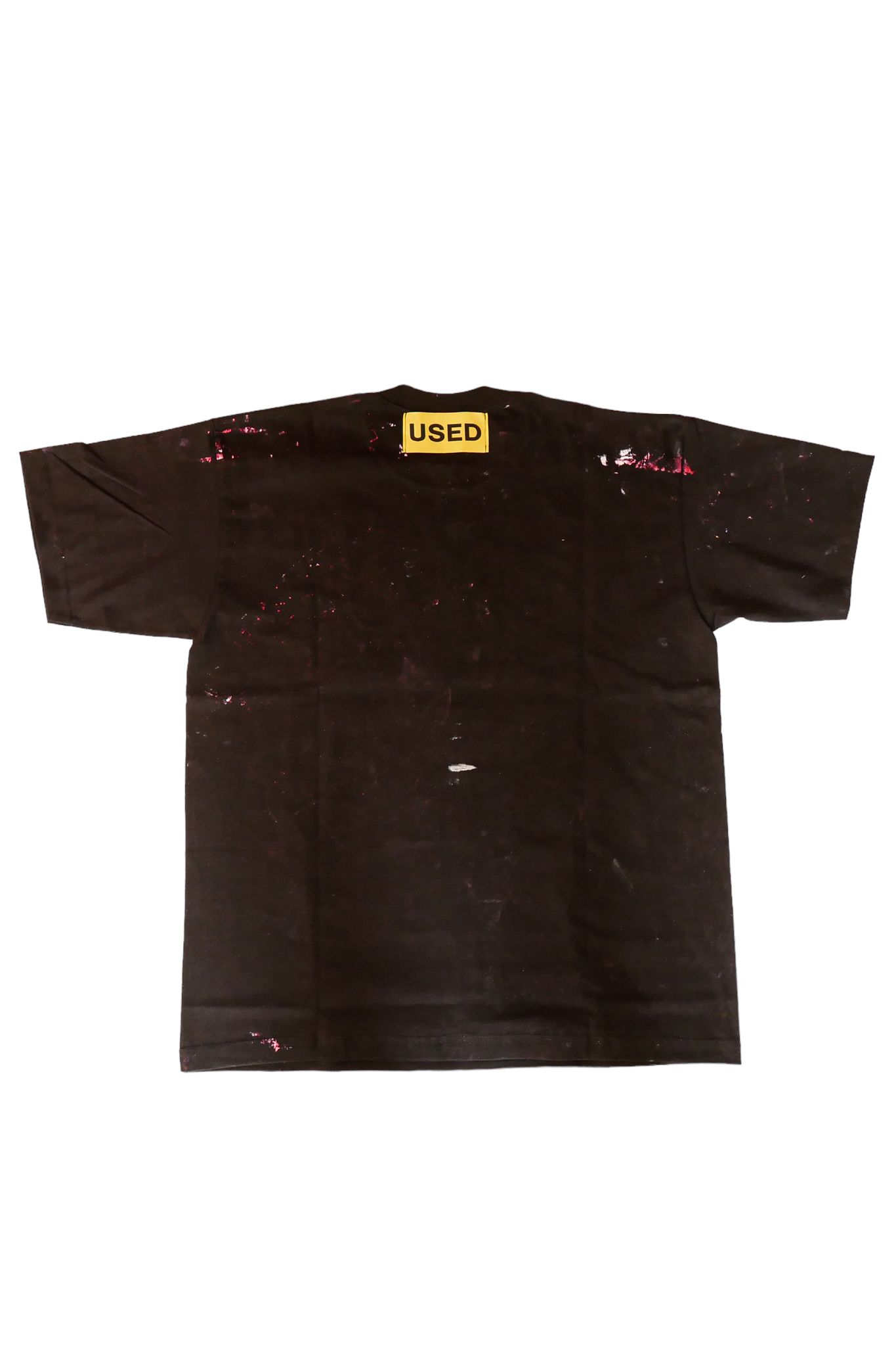 "TEST T" グラフィックプリント 半袖Tシャツ ブラック×レッド (one and only)