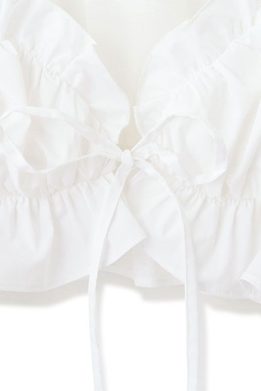 ギャザー ショートボレロ WHITE