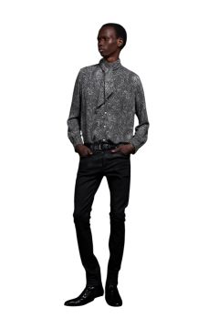 Matte Paisley Ribbon Shirt マットペイズリーリボンシャツ