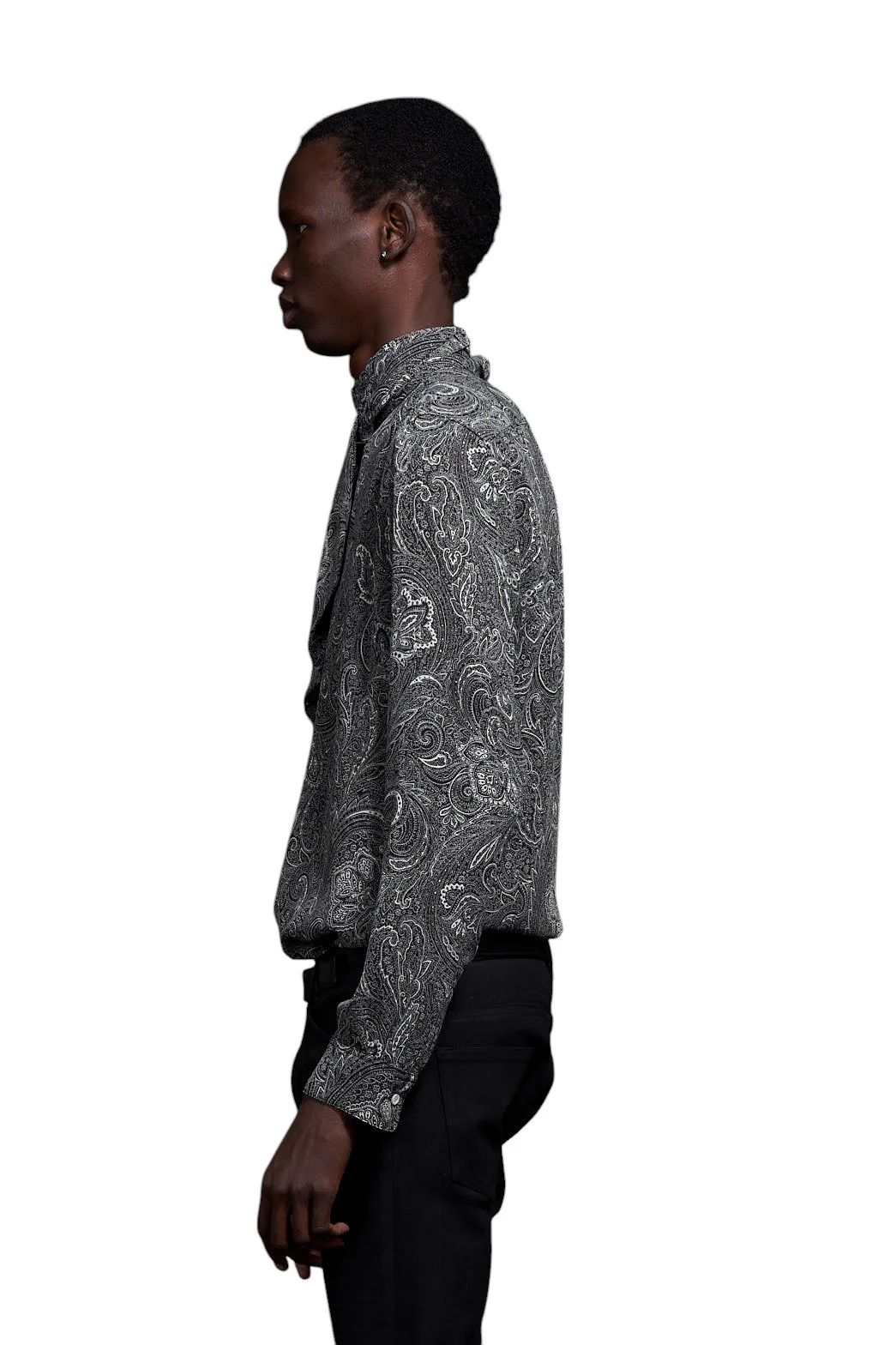 Matte Paisley Ribbon Shirt マットペイズリーリボンシャツ