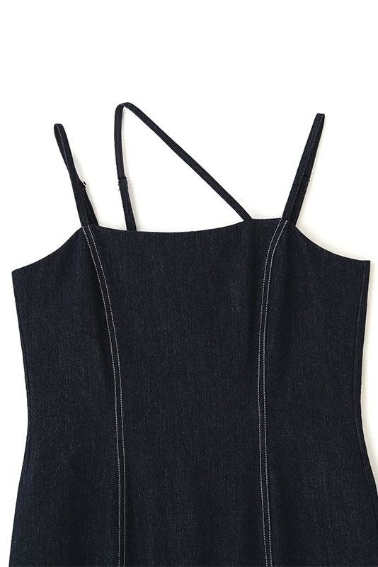 ロールアップ デニム キャミワンピース INDIGO