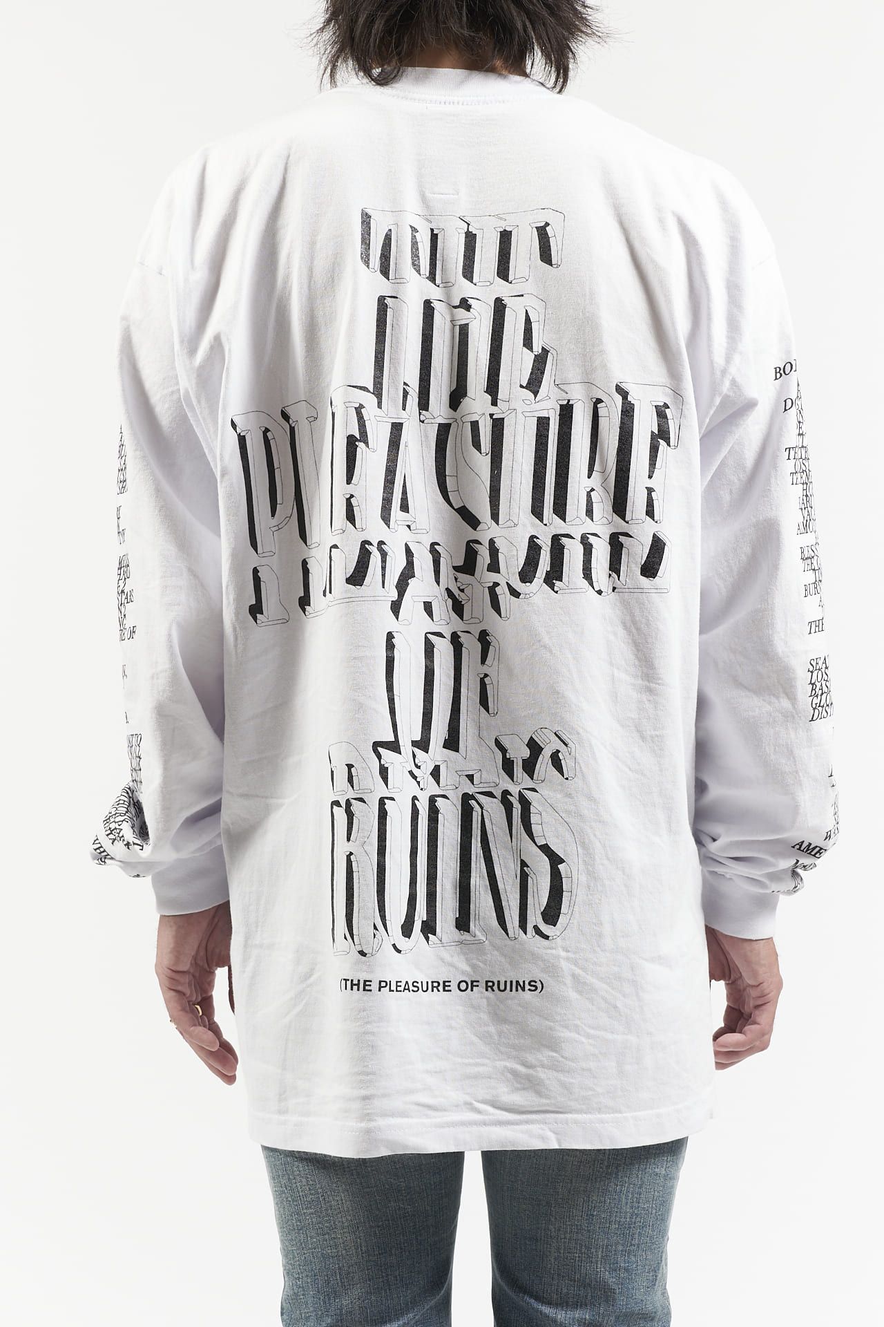 THE PAINTED プリント 長袖 Tシャツ ホワイト