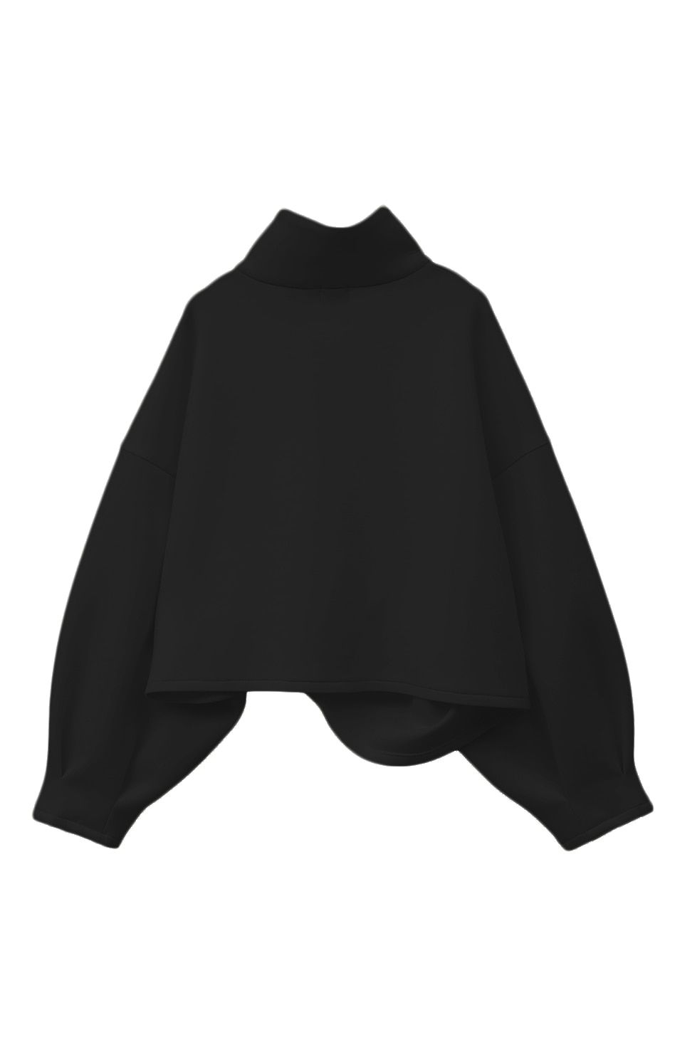 アレンジメント タック オーバー トップス ブラック ARRANGEMENT TUCK OVER TOPS BLACK