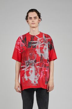 "TEST T" グラフィックプリント 半袖Tシャツ レッド (one and only)